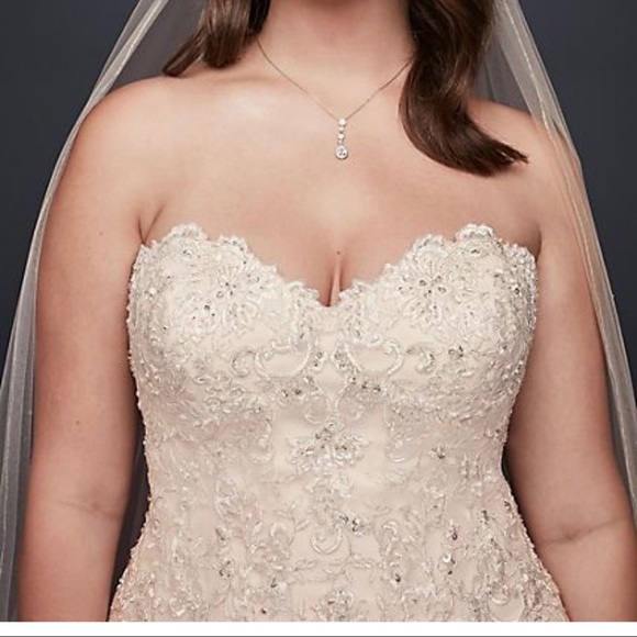 As Is Plus-size Wedding Dress with Beaded Details - Picture 5 of 6